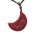 Agate New Moon Pendant with Necklace (China)