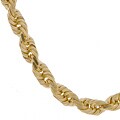 14k Gold Diamond Cut 30-inch Rope Necklace