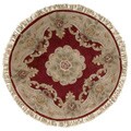 Hand-tufted Shape Garden Rose Wool Rug (3'3 Round)