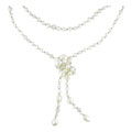 Silver Crystal Cultured Freshwater Pearl Necklace