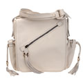 Ferragamo Cream Leather Messenger Bag