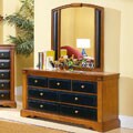 Black & Cherry Children's Dresser & Mirror Set
