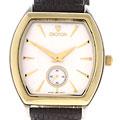 Equator by Croton Men's 18k Gold Black Strap Watch