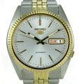 Seiko 5 Men's Silver Dial Rolex-style Watch