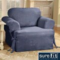 Sure Fit Blue Jeans T-cushion Chair Slipcover