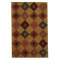 Hand-tufted Diamond Beige Wool Rug (1'10 x 2'9)