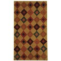 Hand-tufted Diamond Beige Wool Rug (2'9 x 4'9)
