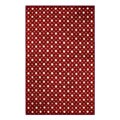 Hand-knotted Agra Burgundy Wool Rug (5' x 8')