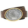 Calvin Klein Men's Embossed Leather Western Belt