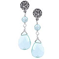 Sterling Silver Quartz Drop Earrings
