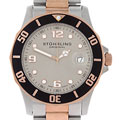 Stuhrling Original Clipper Grey Dial Two Tone Divers Watch