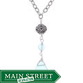 Sterling Silver Quartz Drop Bali Necklace