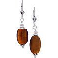Sterling Silver Tiger's Eye Earrings
