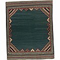 Hand-woven Mongol Kilim Green Wool Rug (3' x 5')