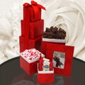 Sweetheart Tower of Sweets and Picture Frame Gift Set