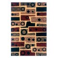 Hand-tufted Blocks Multicolor Wool Rug (5'3 x 8')