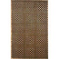 Hand-knotted Kaleidoscope Black Wool Rug (3'6 x 5'6)