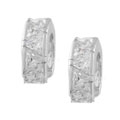 Sterling Silver Trillion Cut CZ Hoop Earrings
