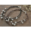 Handcrafted Leather Sterling Silver Necklace (Mexico)