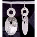 Handcrafted Sterling Silver Hammered Earrings (Mexico)