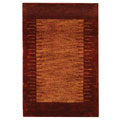 Hand-knotted Gabeh Solo Caramel Wool Rug (4' x 6')