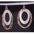 Handcrafted 3-tone Circular Earrings (Mexico)