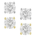 14k Gold 1ct TDW GIA Certified Round Diamond Stud Earrings (H, VS1)