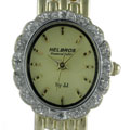 Helbros By JJ Women's Goldtone 4 Diamond Watch