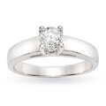 18k White Gold 2/5ct TDW GIA Certified Diamond Solitaire Ring (G, IF)