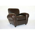Dexter Dark Brown Leather Arm Chair
