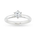 18k White Gold 1/2ct TDW GIA Certified Diamond Solitaire Ring (D, VS2)