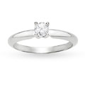 18k White Gold 1/2ct TDW GIA Certified Diamond Solitaire Ring (E, VS1)