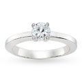 18k White Gold 1/2ct TDW GIA Certified Diamond Solitaire Ring (F, VS1)
