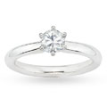 18k Gold 1/2ct GIA Certified Round Diamond Solitaire Ring (H, VS1)
