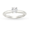 18k White Gold 5/8ct TDW GIA Certified Diamond Solitaire Ring (D, SI1)