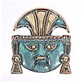 Handcrafted Peruvian Warrior God Copper Mask (Pack of 4)