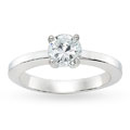 18k White Gold 3/4ct TDW GIA Ceritfied Diamond Solitaire Ring (D, SI2)
