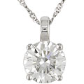 14k Gold 1ct TDW Diamond Solitaire Pendant (D, SI1)