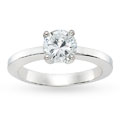 18k White Gold 1ct TDW GIA CertifiedDiamond Solitaire Ring (D, VS1)