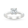 18k White Gold 1ct TDW GIA Certified Diamond Solitaire Ring (D, SI1)