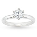 18k White Gold 7/8ct TDW GIA Certified Diamond Solitaire Ring (D, SI2)