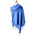 Himalaya Trading Co. Iris Blue Pashmina and Silk Shawl