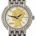 DaVinci by Lucien Piccard Silvertone Cameo Watch