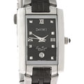 Da Vinci by Lucien Piccard Silvertone Black Watch