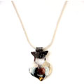 Sterling Heart Necklace w/ Woven Rope Chain (Israel)