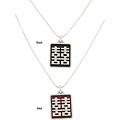 Silver Chinese Double Happiness Necklace