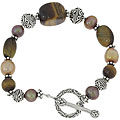 Tiger's Eye and Bali Bead Bracelet