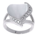 Sterling Silver Heart Moonstone Ring
