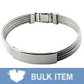 Stainless Steel Twisted Cable Bangle Bracelet (Case of 2)