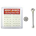 Sterling Silver Crystal Nose Bones (Case of 52)